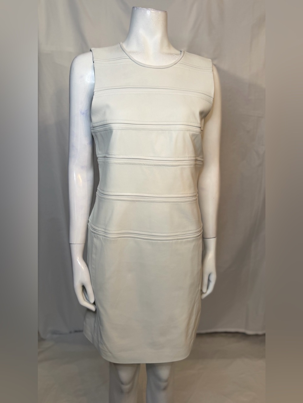 Theory Cream Sleeveless Shift Dress